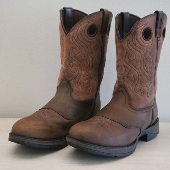 Durango DB5474 Men Sz 14EE Brown Leather Rebel Round Toe Bark Pull On Boots $165 - Picture 4 of 8
